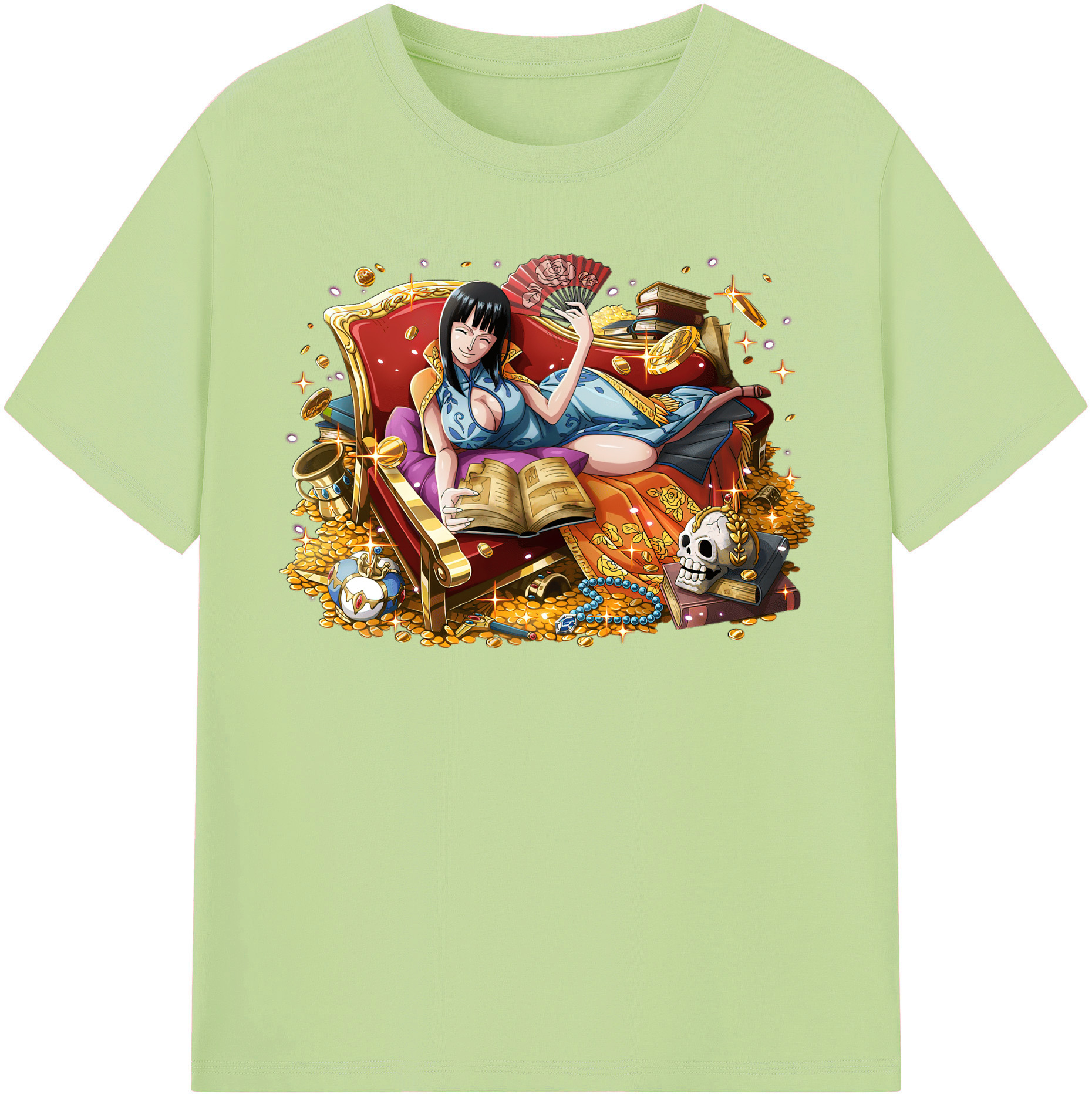ワンピース ニコ・ロビン ONE PIECE Nico Robin 綿100％半袖Tシャツ（フロントプリント）